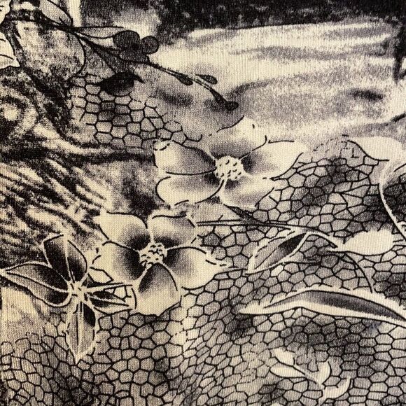 UBU zip front fine knit Monte Carlo print  cardigan size PL - Picture 3 of 10